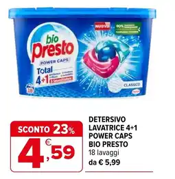 Iperal Detersivo lavatrice power caps BIO PRESTO offerta