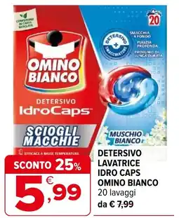 Iperal Detersivo lavatrice idro caps OMINO BIANCO offerta