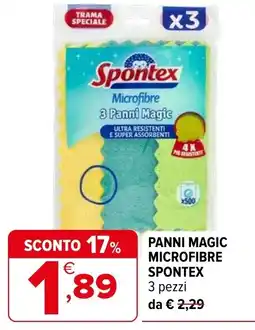 Iperal Panni magic microfibre SPONTEX 3 pezzi offerta