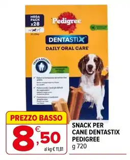 Iperal Snack per cane dentastix PEDIGREE offerta