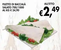 èccoMI Filetto di baccalà salato 700/1000 offerta