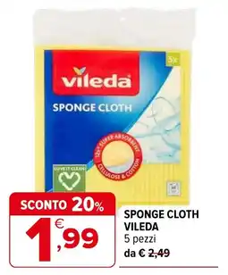 Iperal Sponge cloth VILEDA offerta