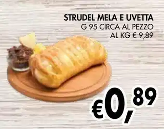 Strudel mela e uvetta