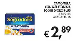 Coal Camomilla con melatonina SOGNI D'ORO PLUS offerta