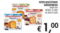 Coal Fette biscottate GRISSINBON offerta