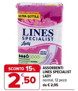 Iperal Assorbenti LINES SPECIALIST LADY offerta