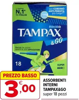 Iperal Assorbenti interni TAMPAX&GO offerta
