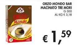 Coal Orzo mondo bar macinato tre mori offerta