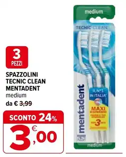 Iperal Spazzolini tecnic clean MENTADENT offerta