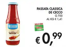 Coal Passata classica DE CECCO offerta