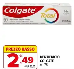 Iperal Dentifricio COLGATE offerta