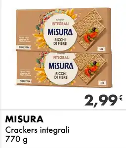 Iper Tosano MISURA Crackers integrali offerta