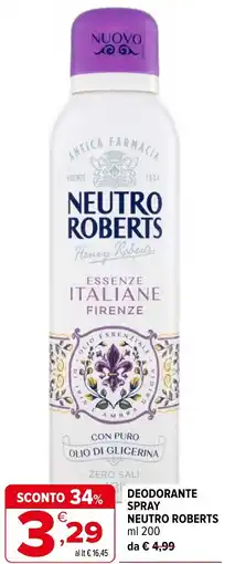Iperal Deodorante spray NEUTRO ROBERTS offerta