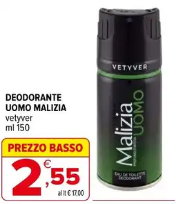 Iperal Deodorante uomo MALIZIA offerta