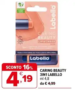 Iperal Caring beauty 3in1 LABELLO offerta