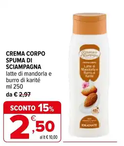 Iperal Crema corpo SPUMA DI SCIAMPAGNA offerta