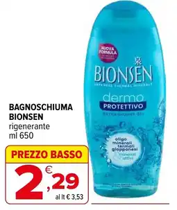 Iperal Bagnoschiuma BIONSEN offerta