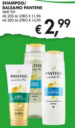 Coal Shampoo/ balsamo PANTENE offerta