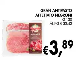 èccoMI Gran antipasto affettato NEGRONI offerta