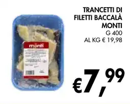 èccoMI Trancetti di filetti baccalà MONTI offerta