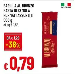Famila BARILLA AL BRONZO PASTA DI SEMOLA FORMATI ASSORTITI offerta