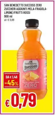 Famila SAN BENEDETTO SUCCOSO ZERO ZUCCHERI AGGIUNTI MELA-FRAGOLA-LIMONE/FRUTTI ROSSI offerta