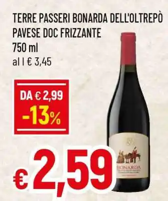 Famila TERRE PASSERI BONARDA DELL'OLTREPÒ PAVESE DOC FRIZZANTE offerta
