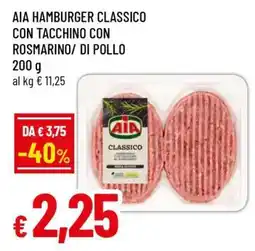 Famila AIA HAMBURGER CLASSICO CON TACCHINO CON ROSMARINO/ DI POLLO offerta