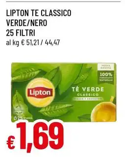 Famila LIPTON TE CLASSICO VERDE/NERO 25 FILTRI offerta