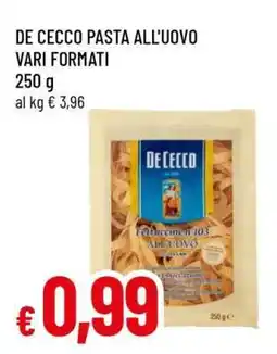 Famila DE CECCO PASTA ALL'UOVO VARI FORMATI offerta