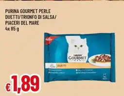 Famila PURINA GOURMET PERLE DUETTI/TRIONFO DI SALSA/PIACERI DEL MARE offerta
