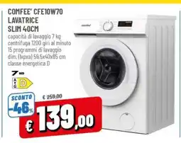 Famila COMFEE' CFE10W70 LAVATRICE SLIM 40CM offerta