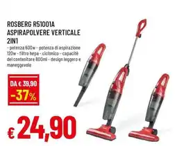 Famila ROSBERG R51001A ASPIRAPOLVERE VERTICALE 2IN1 offerta
