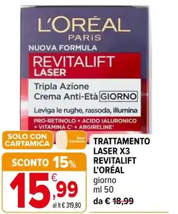 Iperal Trattamento laser x3 revitalift offerta