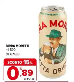 Iperal Birra MORETTI offerta