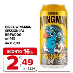 Iperal Birra wingman session IPA BREWDOG offerta
