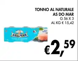 èccoMI Tonno al naturale AS DO MAR offerta