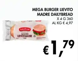 èccoMI Mega burger lievito madre DAILYBREAD offerta