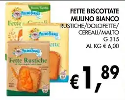 èccoMI Fette biscottate mulino bianco rustiche/dolcifette/ cereali/malto offerta
