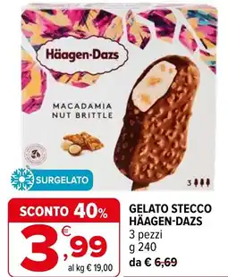 Iperal Gelato stecco HÄAGEN-DAZS 3 pezzi offerta