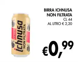 èccoMI Birra ichnusa non filtrata offerta