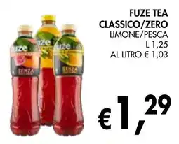 èccoMI Fuze tea classico/zero limone/pesca offerta