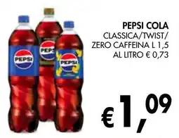 èccoMI Pepsi cola classica/twist/ zero caffeina offerta