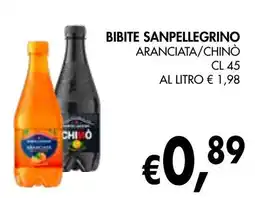 èccoMI Bibite sanpellegrino aranciata/chinò offerta