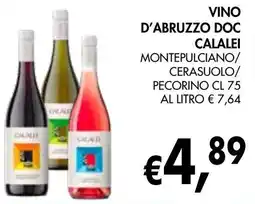 èccoMI Vino d'abruzzo doc CALALEI offerta