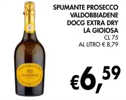 èccoMI Spumante prosecco valdobbiadene docg extra dry LA GIOIOSA offerta