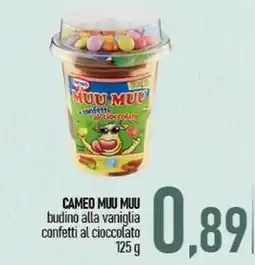 Ciro Amodio CAMEO MUU MUU budino alla vaniglia confetti al cioccolato offerta
