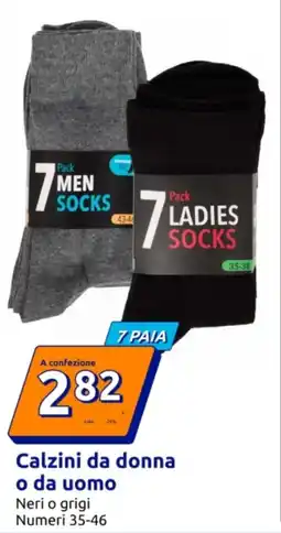 Action Calzini da donna o da uomo offerta