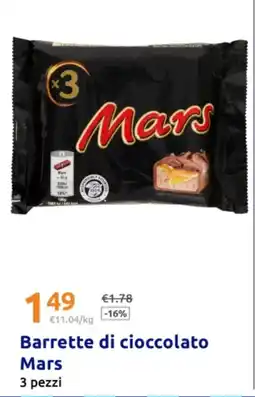 Action Barrette di cioccolato Mars offerta