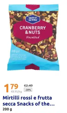 Action Mirtilli rossi e frutta secca Snacks of the offerta